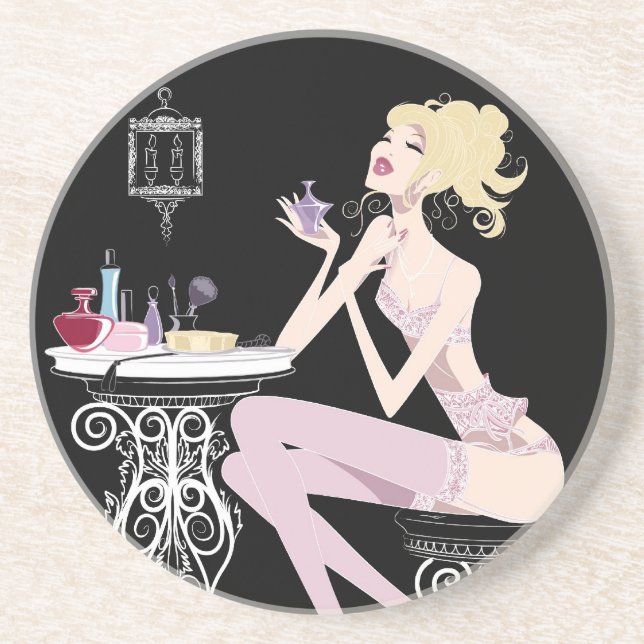 En Grès Dessous de verre noirs de beauté (Devant)