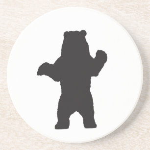 En Grès Dessous de verre Ours Noir