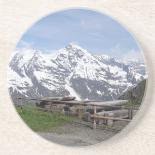 En Grès Dessous de verre personnalisé des Alpes autrichien