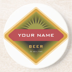 En Grès Dessous de verre personnalisés de bière
