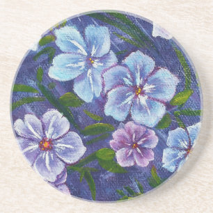 En Grès Dessous de verre Phlox violet