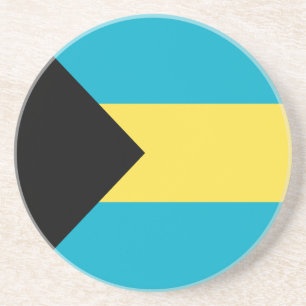 En Grès Dessous de verre pour boisson au drapeau bahamien 