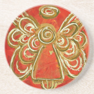 En Grès Dessous de verre Red Angel