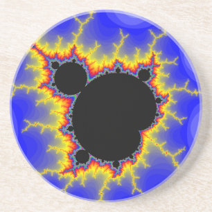 En Grès Dessous de verre réglés de fractale de Mandelbro