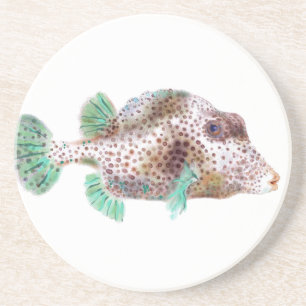 En Grès Dessous de verre repérés de Trunkfish