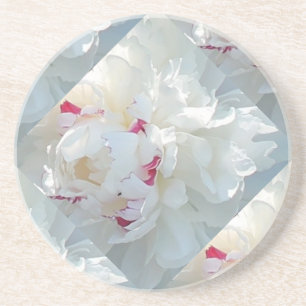 En Grès Dessous de verre romantique à plusieurs pivoines
