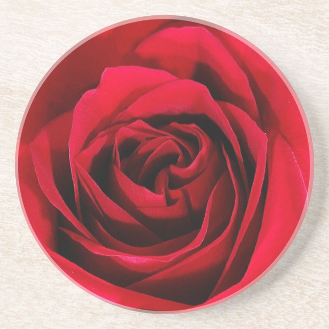 En Grès Dessous de verre Rose florissant (Devant)