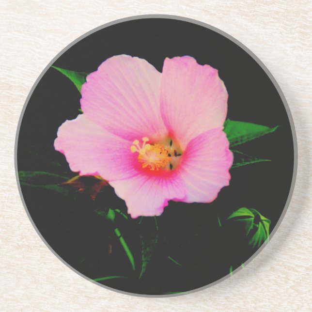 En Grès Dessous de verre rose Mallow (Devant)