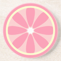 Dessous de verre roses de tranche de citron