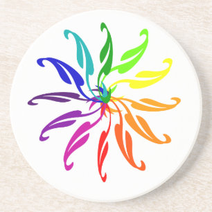 En Grès Dessous de verre - Roue couleur