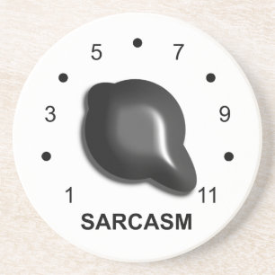 En Grès Dessous de verre Sarcasme