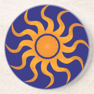 En Grès Dessous de verre Sun 2 - Bleu Sapphire