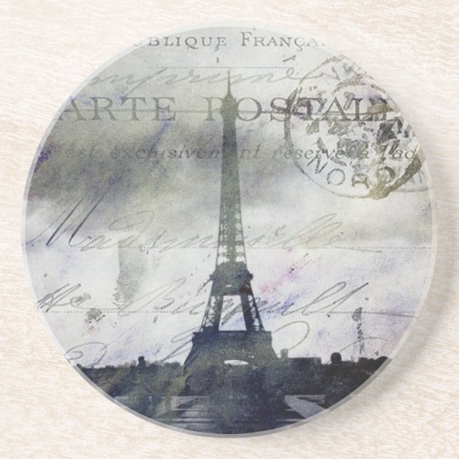 En Grès Dessous de verre texturisés de Paris (Devant)