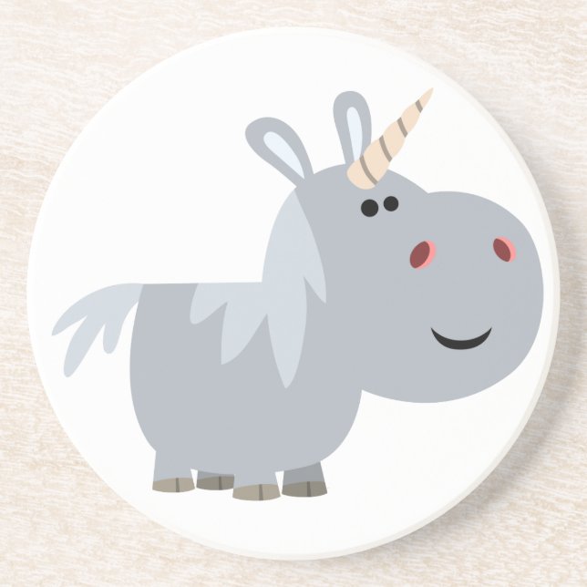 En Grès Dessous de verre Unicorn Carton Inscrutable (Devant)