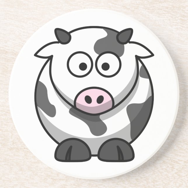 En Grès Dessous de verre Vache Mignonne (Devant)
