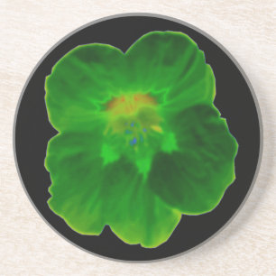 En Grès Dessous de verre verts de Nasturtium
