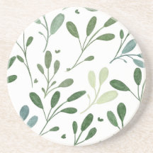 Dessous de verre verts feuillus