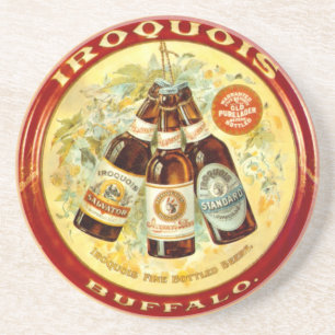 En Grès Dessous de verre vintages Iroquois "de plateau de