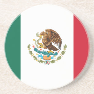 En Grès Drapeau du Dessous de verre mexicain