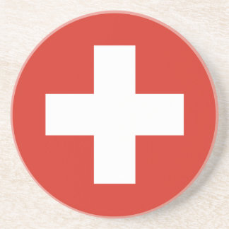 En Grès Drapeau du Dessous de verre suisse