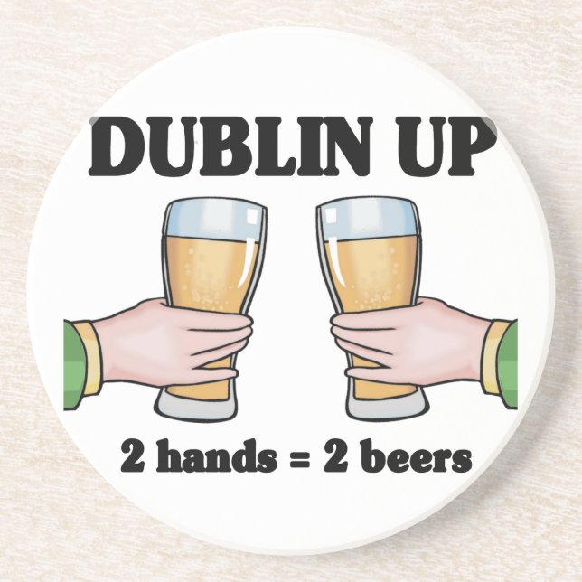 En Grès Dublin vers le haut des dessous de verre (Devant)