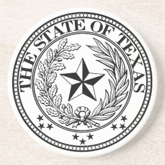En Grès État de blanc de dessous de verre du Texas