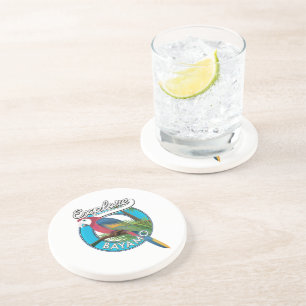 En Grès Explorer Hawaii logo rétro dessous de verre