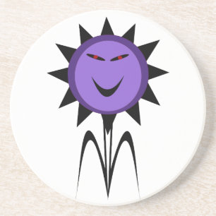 En Grès Fleur maléfique Dessous de verre d'Halloween Kawai