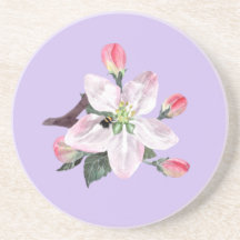 Fleur tropicale au Dessous de verre Motif d'abeill
