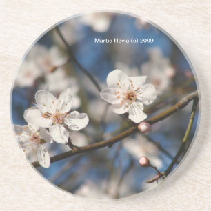 En Grès Fleurs de cerises roses - Dessous de verre