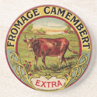 En Grès Fromage français Vintage avec Dessous de verre de