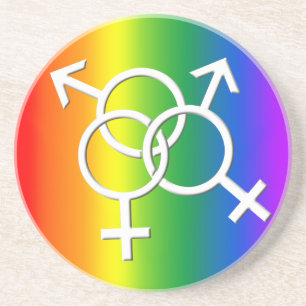 En Grès Gay pride Dessous de verre LGBT Pride Rainbow Drin