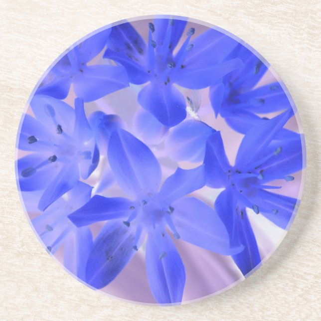 En Grès Gloire Des Dessous de verre Bleus Chockants De Nei (Devant)