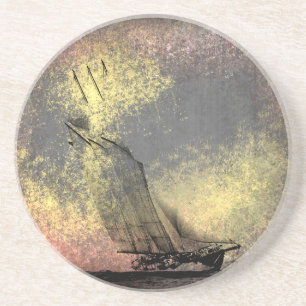 En Grès Grunge Vintage Racing Yacht Dessous de verre Sands