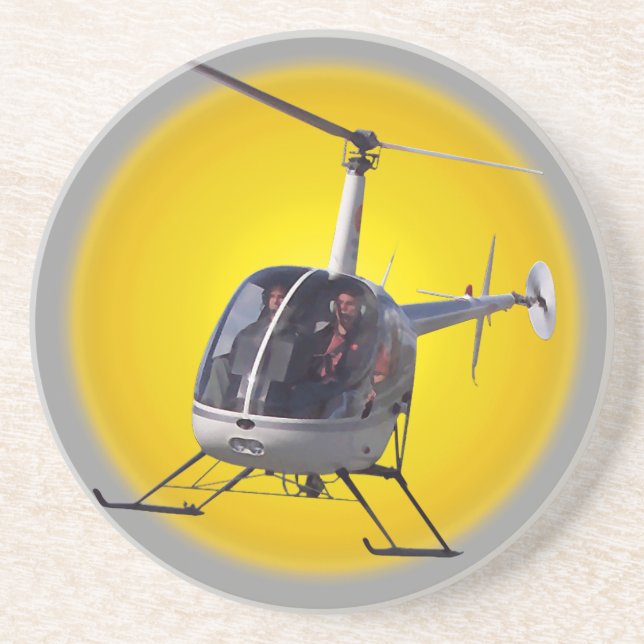 En Grès Hélicoptère Dessous de verre Cool Helicopter Keeps (Devant)