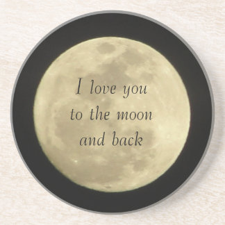 En Grès Je t'aime à la lune et aux dessous de verre