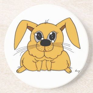 En Grès Joli Dessous de verre de lapin gras