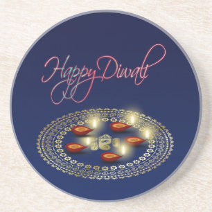 En Grès Joyeux Diwali Ganesha Rangoli - Dessous de verre d