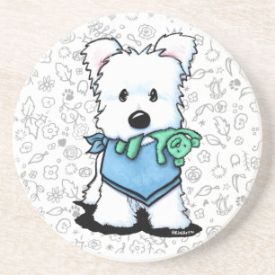 En Grès KiniArt Westie Terrier Dessous de verre