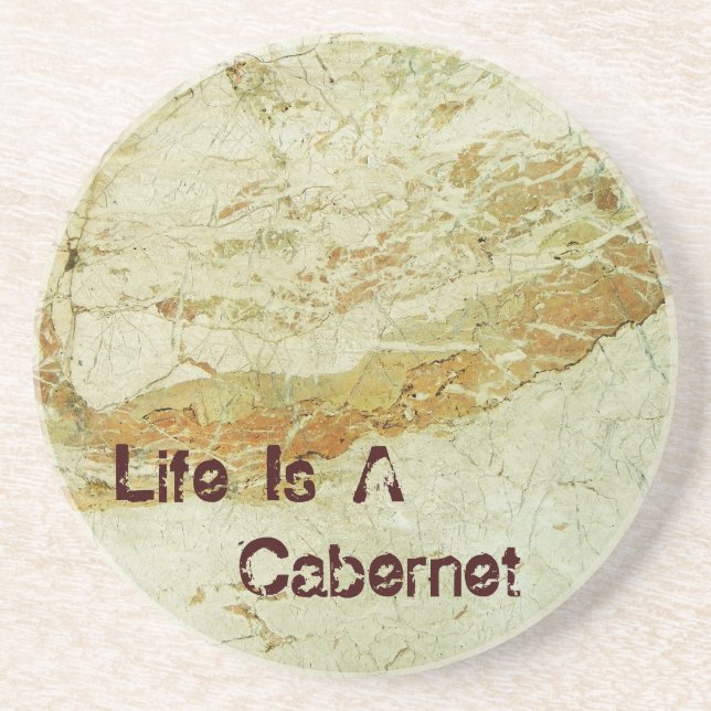 En Grès La vie est un Dessous de verre Cabernet ! (Devant)