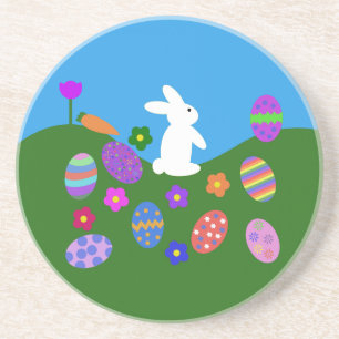 En Grès Lapin de Pâques #3 Dessous de verre