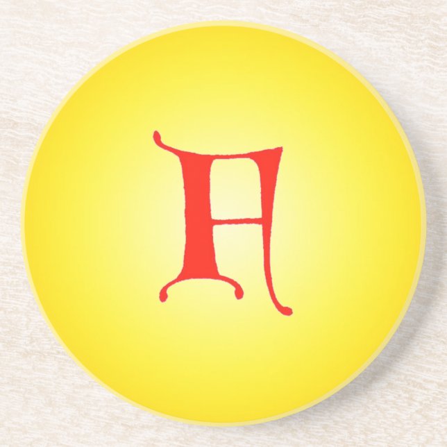 En Grès Lettre F Dessous de verre (Devant)