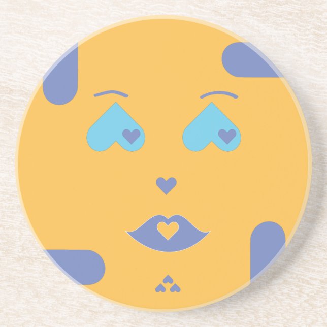 En Grès Levli, les dessous de verre jaunes de Sponap (Devant)