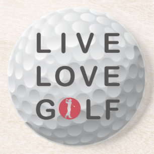 En Grès live love golf dessous de verre de grès.
