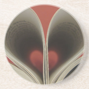 En Grès Livre des dessous de verre de coeurs