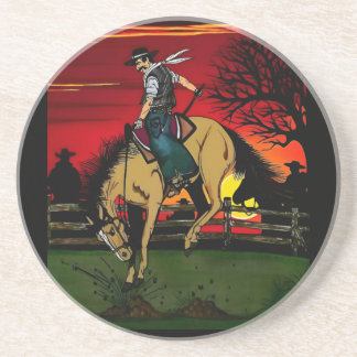 En Grès "Los Gauchos" Dessous de verre de grès/"Les Cowboy