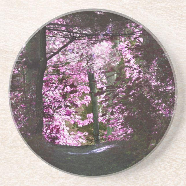 En Grès Lumière Sur Le Dessous de verre Naturel Path (Devant)