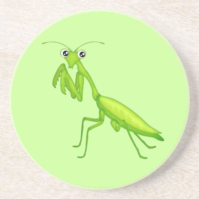 En Grès Mantis Sandstone Boisson Dessous de verre vert de  (Devant)
