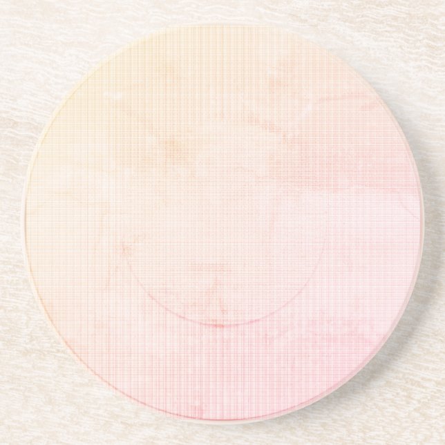 En Grès Moderne Paradise Peach Pastel Dessous de verre de  (Devant)