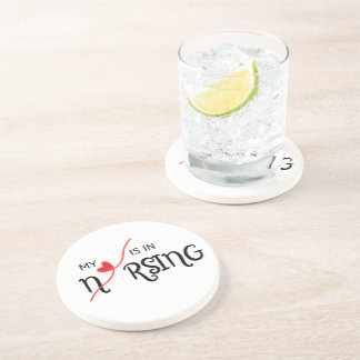 En Grès Mon Coeur Est Dans Le Dessous de verre De Boisson 